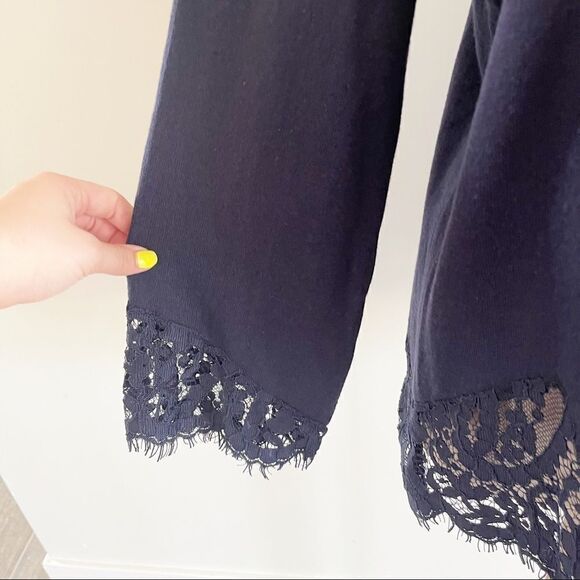 Soft Surroundings Navy Sweater Pull Over Medium - Picture 4 of 9